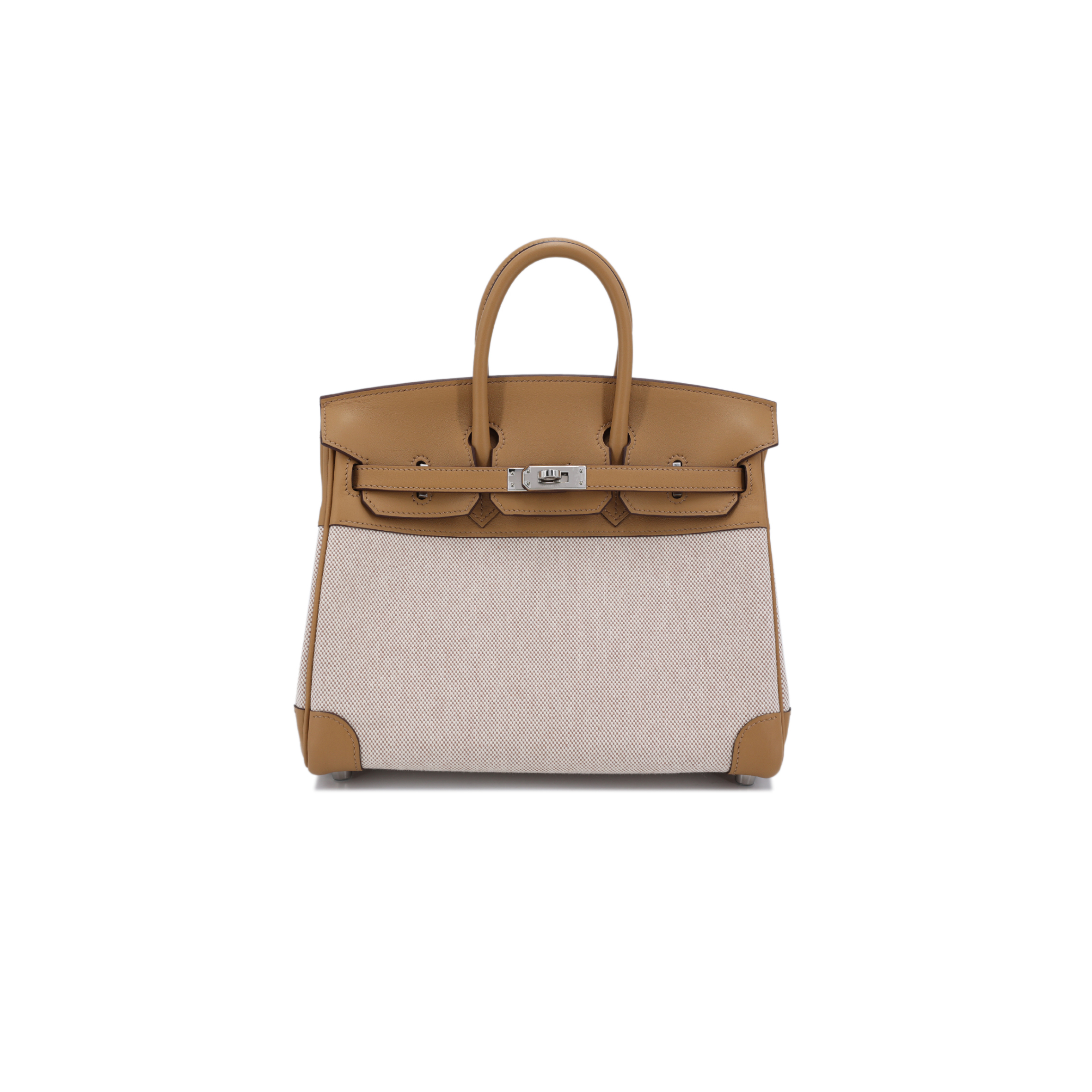 H**mes master birkin 30 swift canvas biscuit silver buckle h082686cka6 (30*23*15cm)
